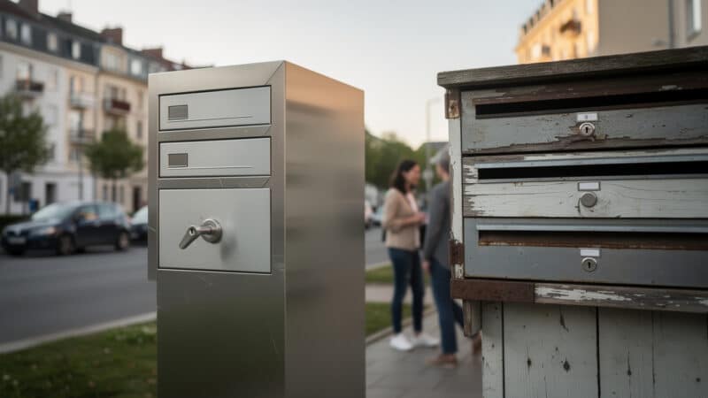 Comparatif : colonnes de boîtes aux lettres sécurisées vs traditionnelles