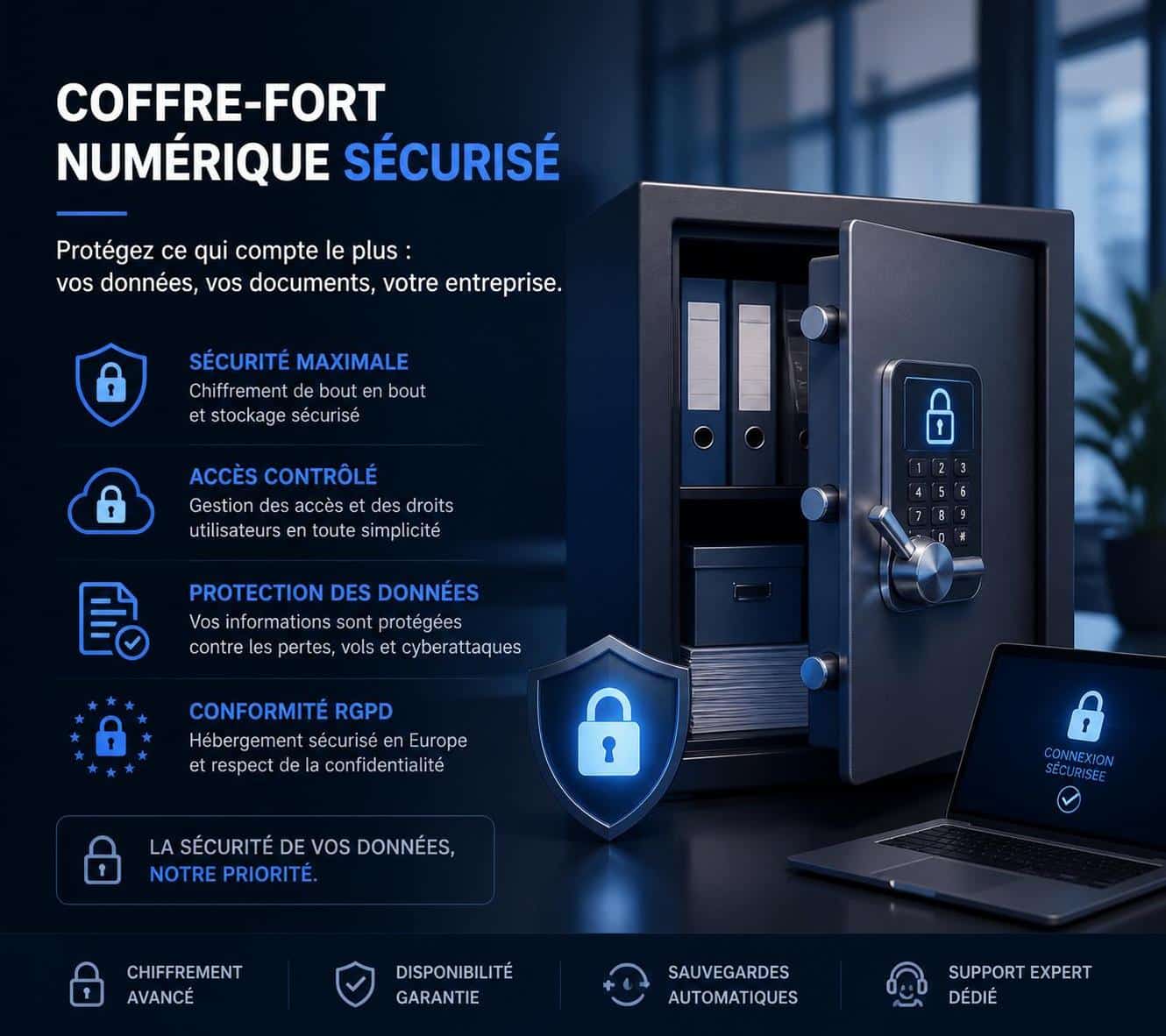 découvrez comment un coffre-fort pour entreprise sensible protège efficacement vos données cruciales grâce à une sécurité renforcée et un accès contrôlé.
