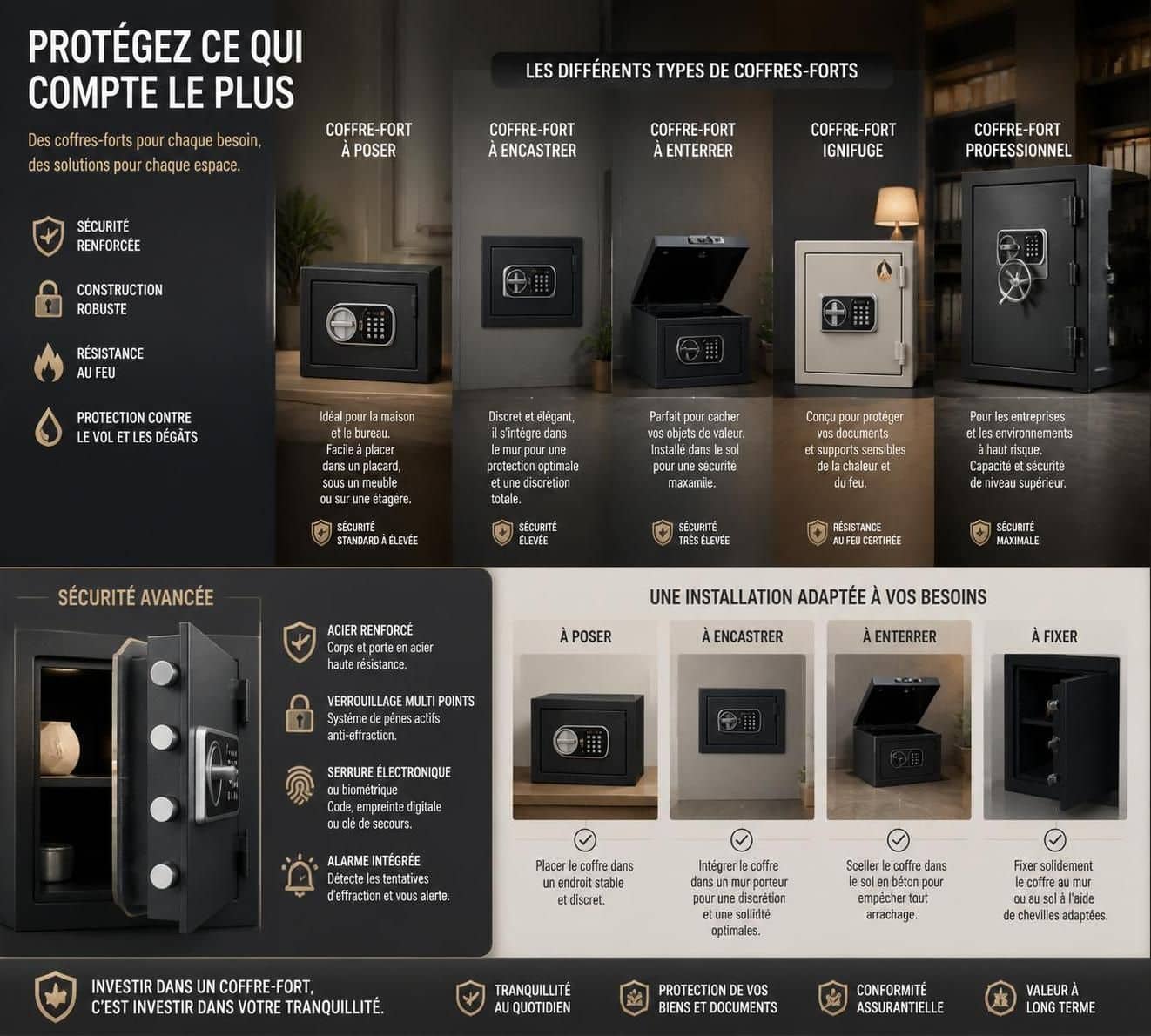 découvrez notre guide complet pour l'installation d'un coffre-fort blindé à domicile, assurant sécurité et protection optimale de vos biens précieux.