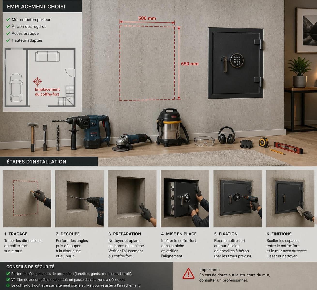 découvrez les erreurs à éviter lors de l'installation d'un coffre-fort encastré pour assurer une sécurité optimale de vos biens précieux.