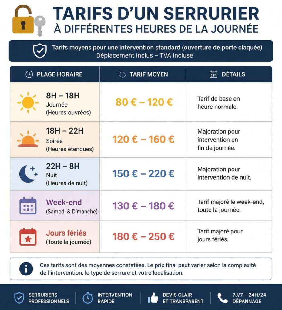 découvrez tout ce qu'il faut savoir sur les tarifs d'un serrurier de nuit et le week-end, pour éviter les surprises et bien préparer vos interventions urgentes.